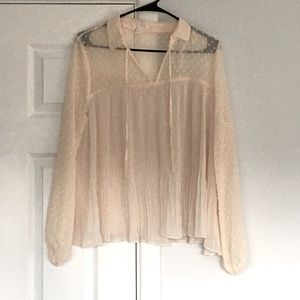 LC LAUREN CONRAD Cream Blouse S